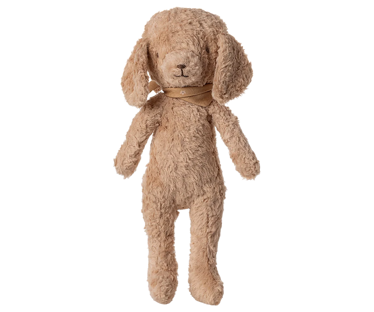 Poodle dog, Vintage plush - Dusty powder