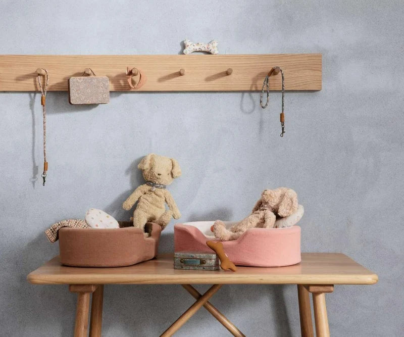 Poodle dog, Vintage plush - Dusty powder