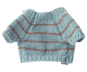 Puppy supply, Small, Knitted sweater - Dusty blue