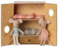 Ballet mice in dance studio, Little sister and brother